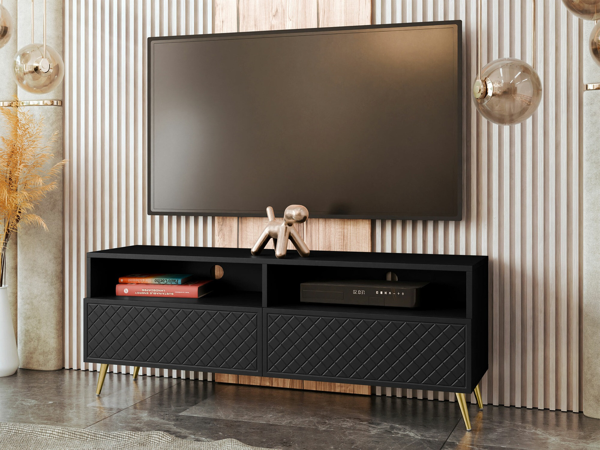 TV-bord Comfivo Pavo (Sort)