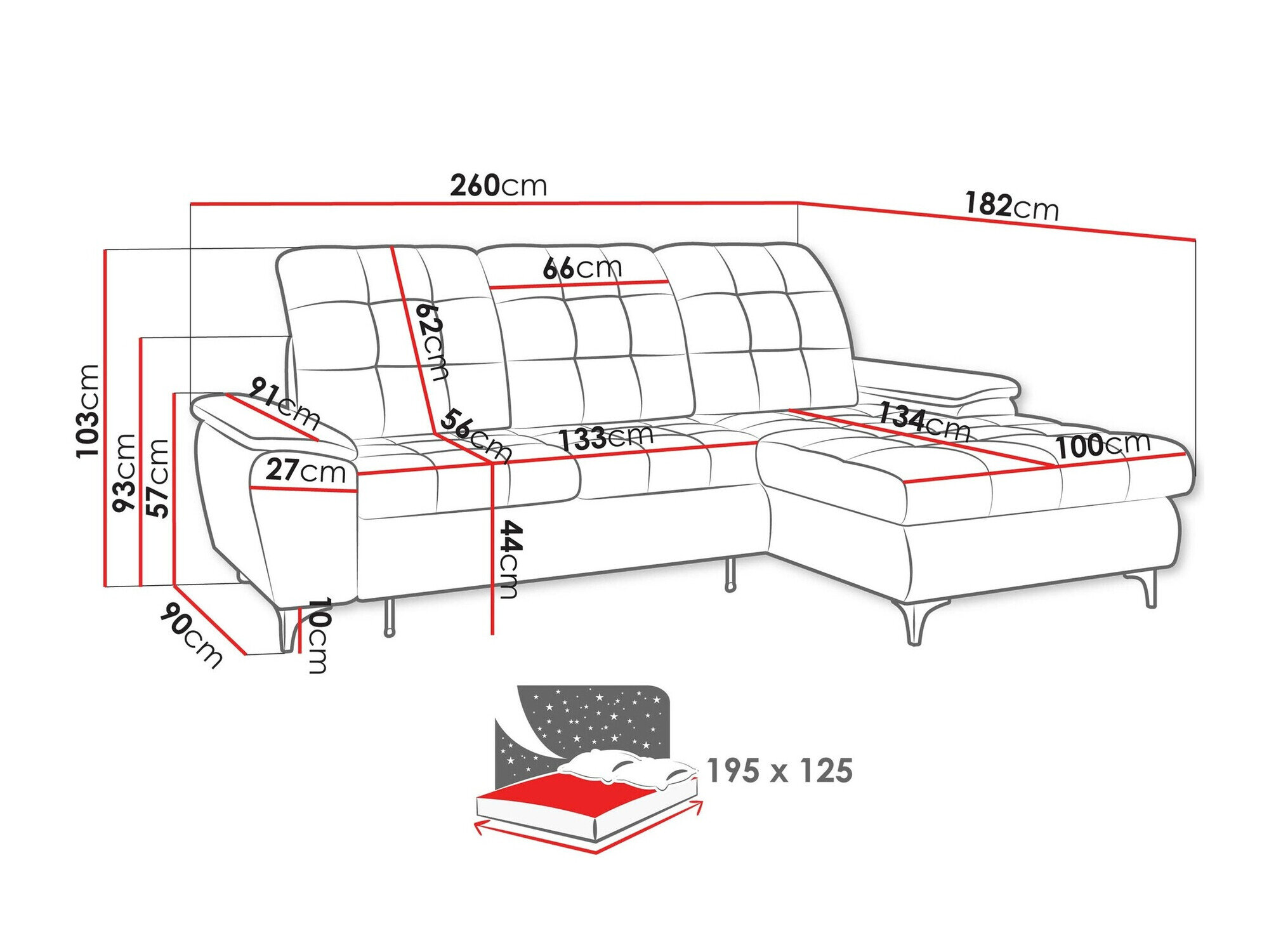 Hjørnesofa Sanford 103 (Manila 16)