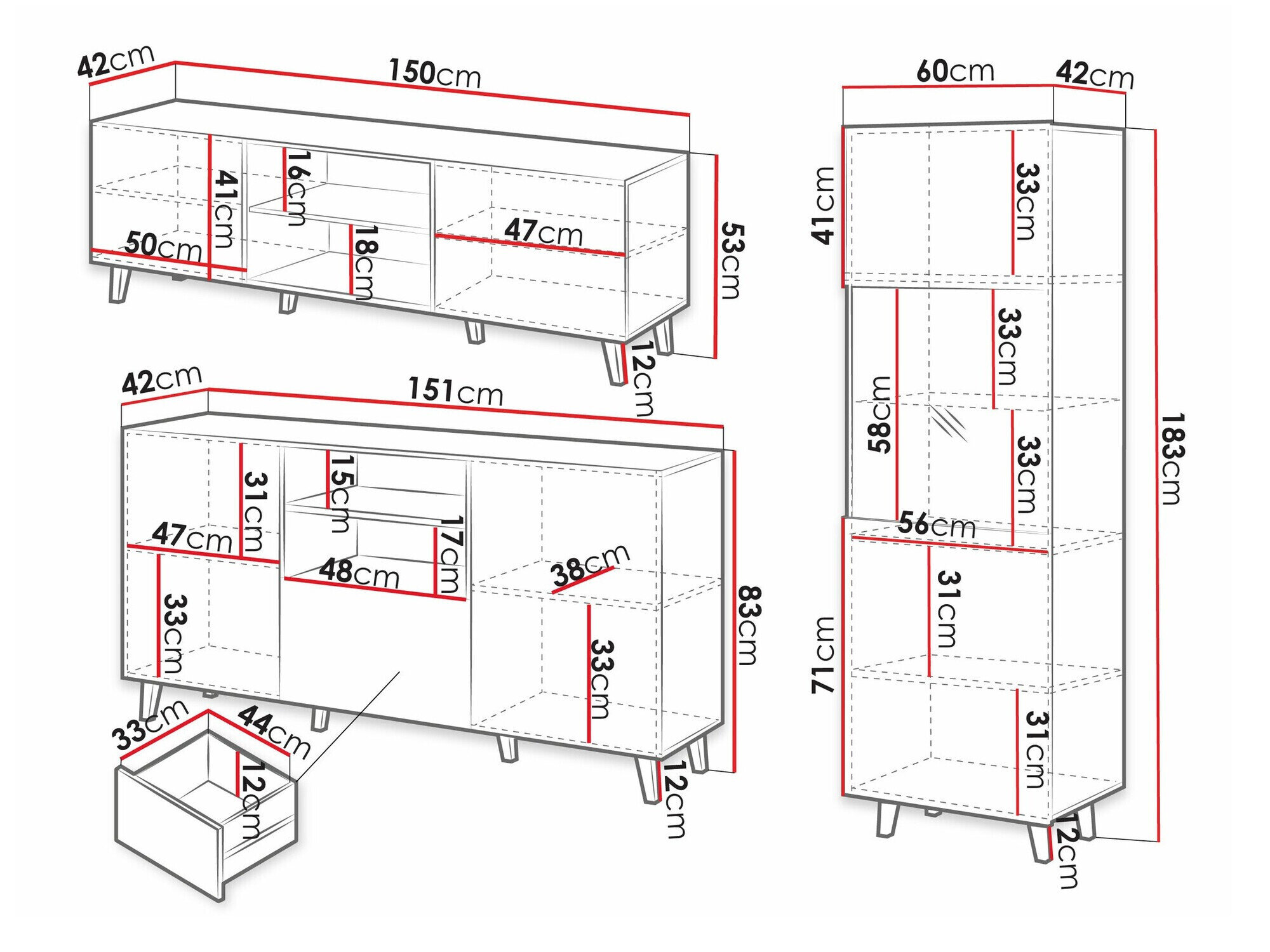 Stuemøbelsæt Remeta 111 (Antracit)