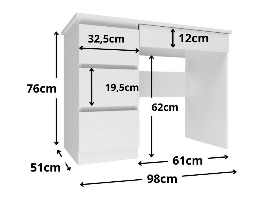 Skrivebord Elbvelu 108 (Grå)