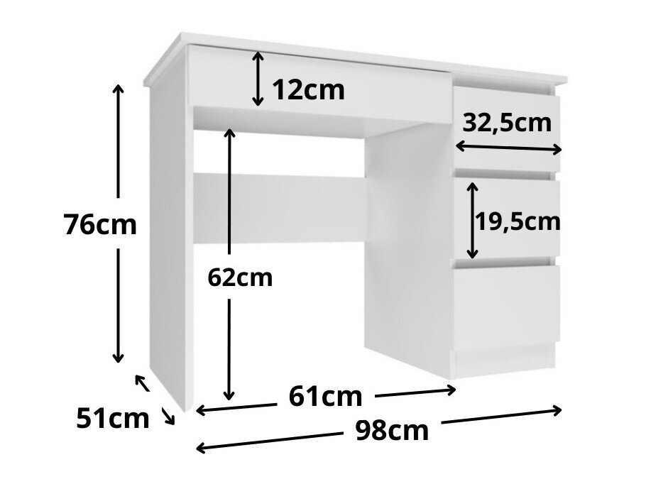 Skrivebord Elbvelu 108 (Grå)