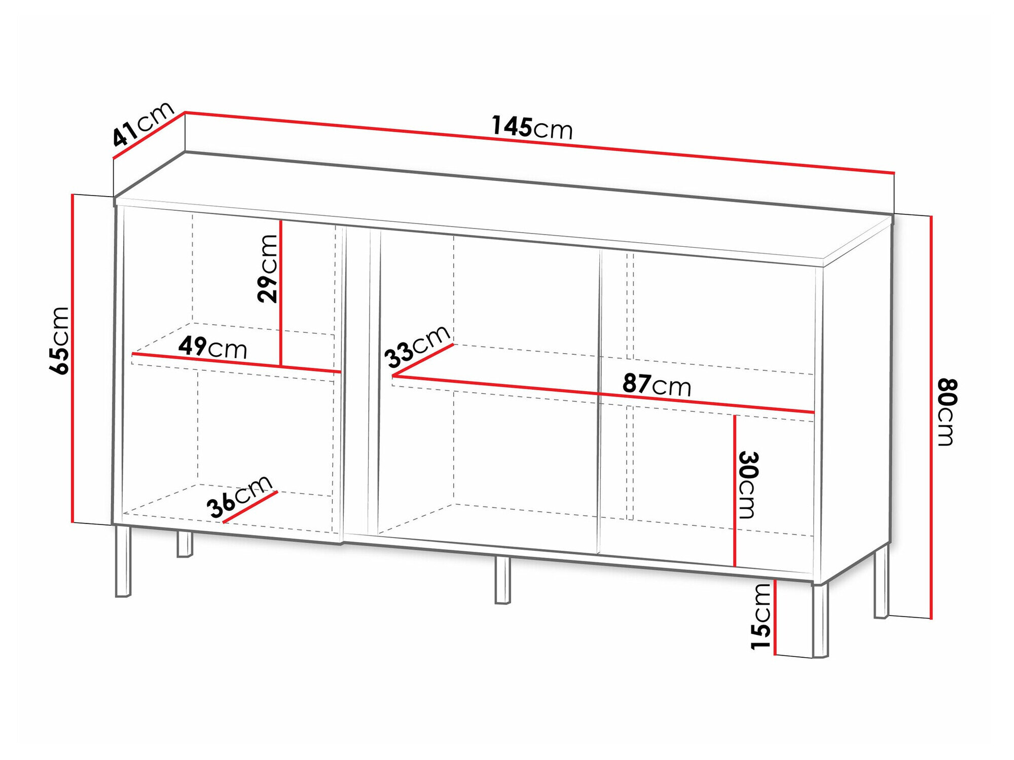 Skænk Lumiri 101 (Egetræ + Sort)