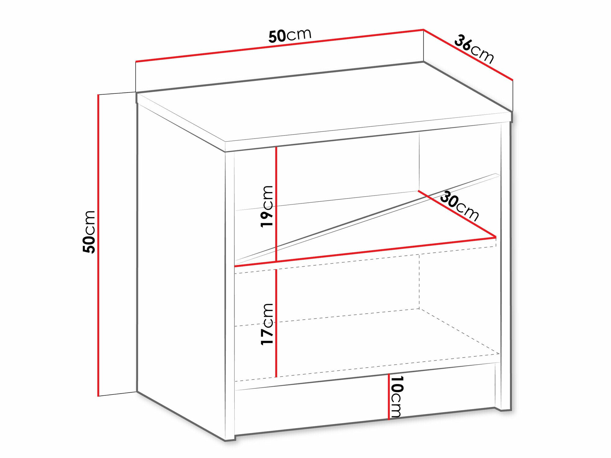 Sengebord Tenreme 106 (Egetræ + Sort)