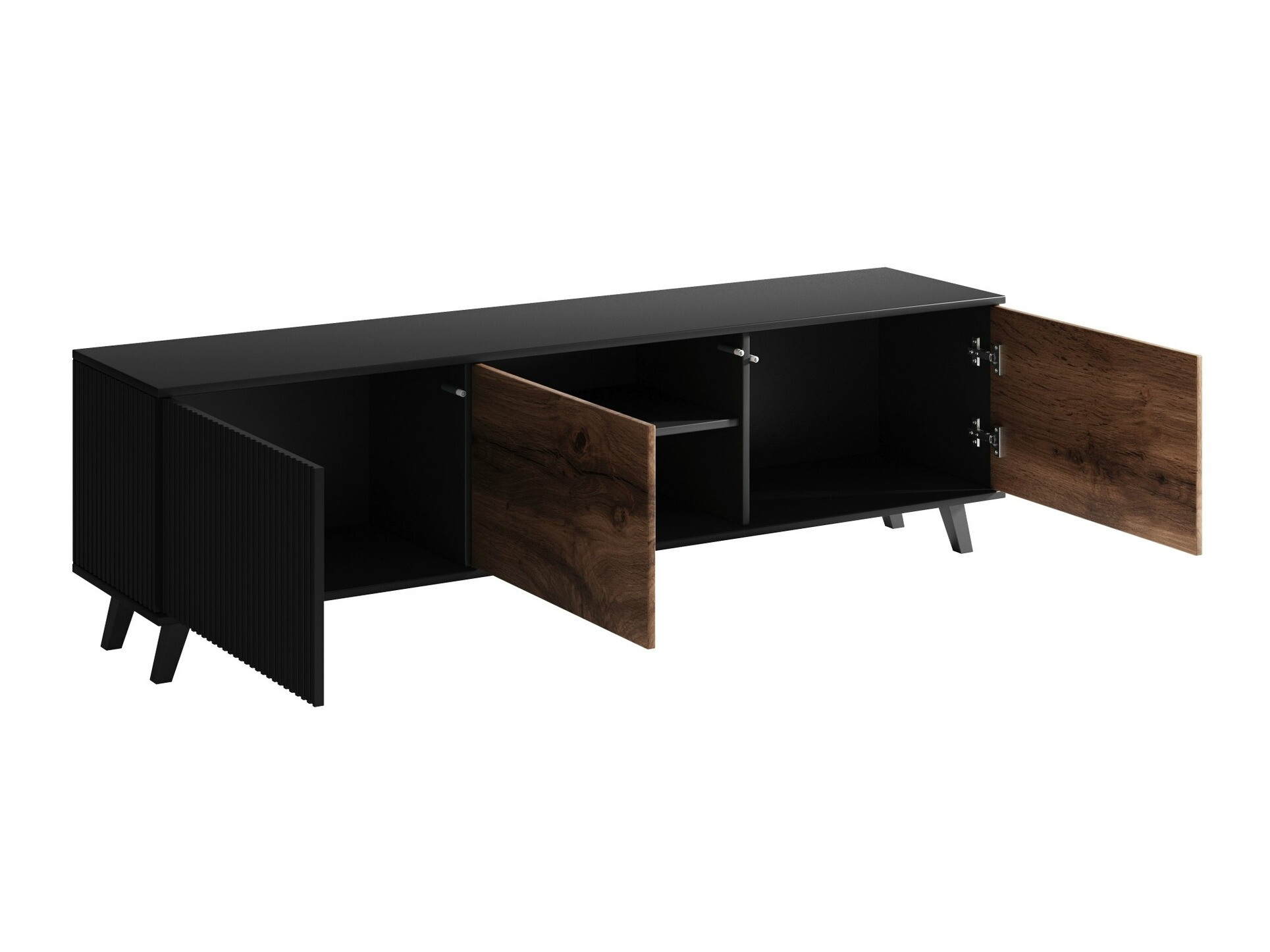 TV-bord Luelia 115 (Sort + Wotan eg)