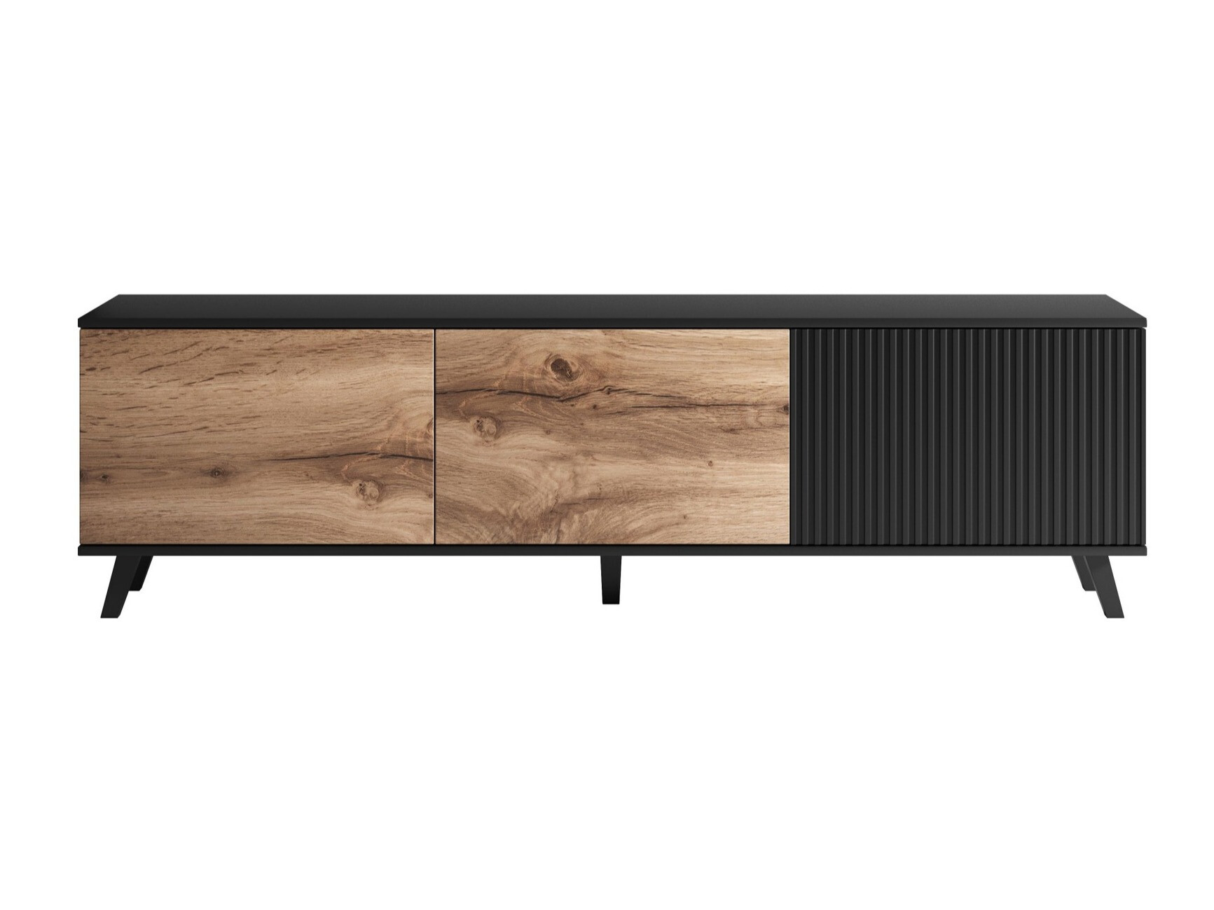 TV-bord Luelia 115 (Sort + Wotan eg)