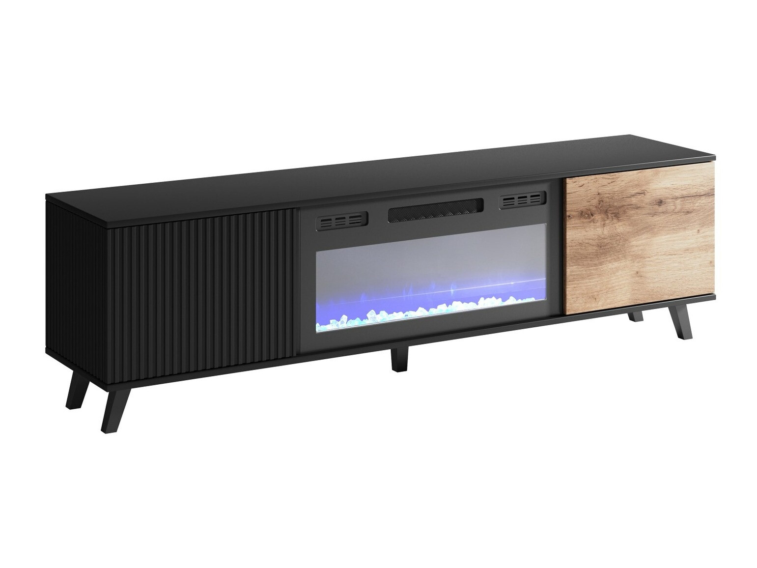 TV-bord Luelia 121 (Sort + Wotan eg)