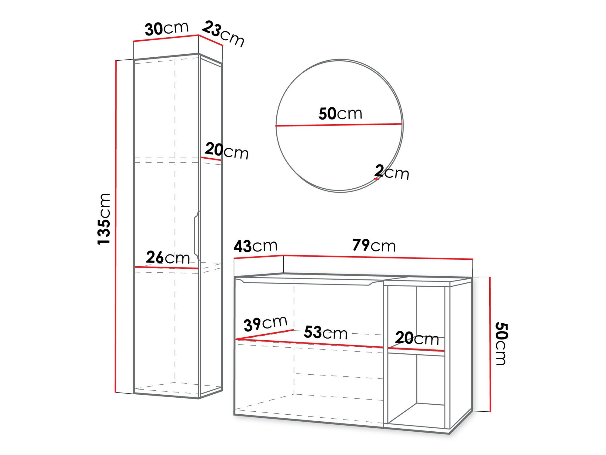 Badeværelsessæt Comfivo 406 (Hvid + Gylden)