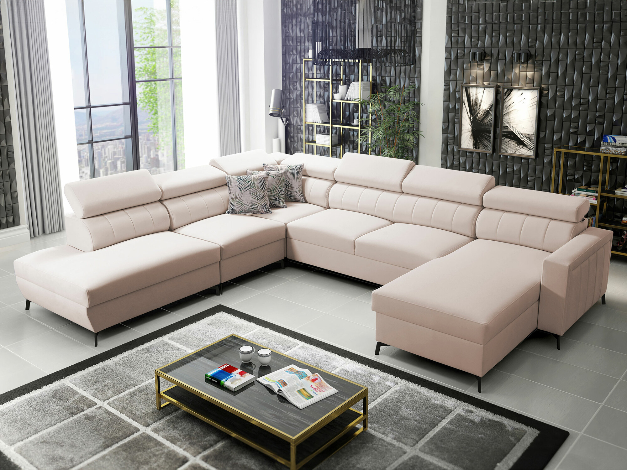 Hjørnesofa Sarasota 155 (Mono 231 + Botanical 36)