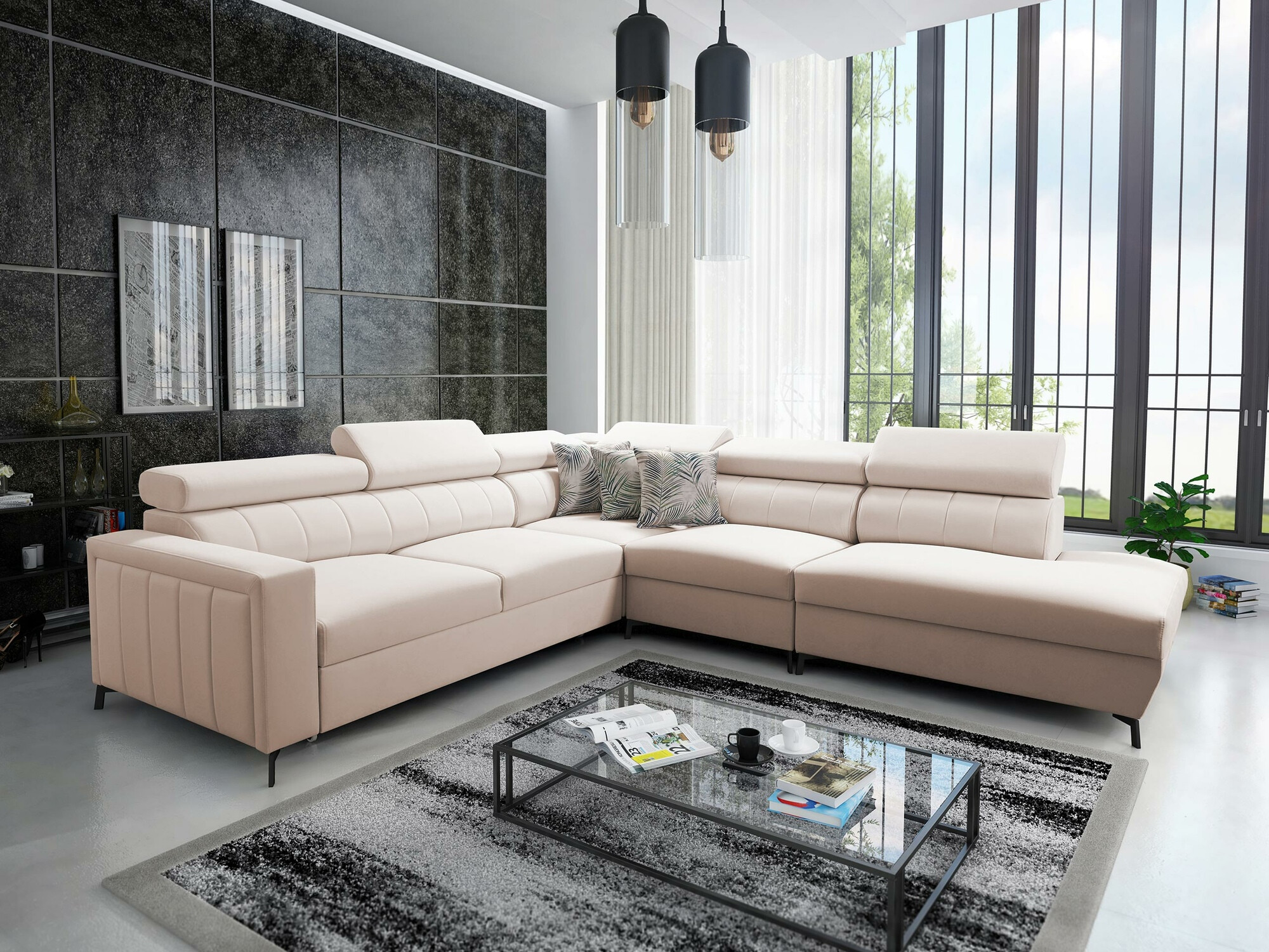 Hjørnesofa Sarasota 156 (Mono 231 + Botanical 36)