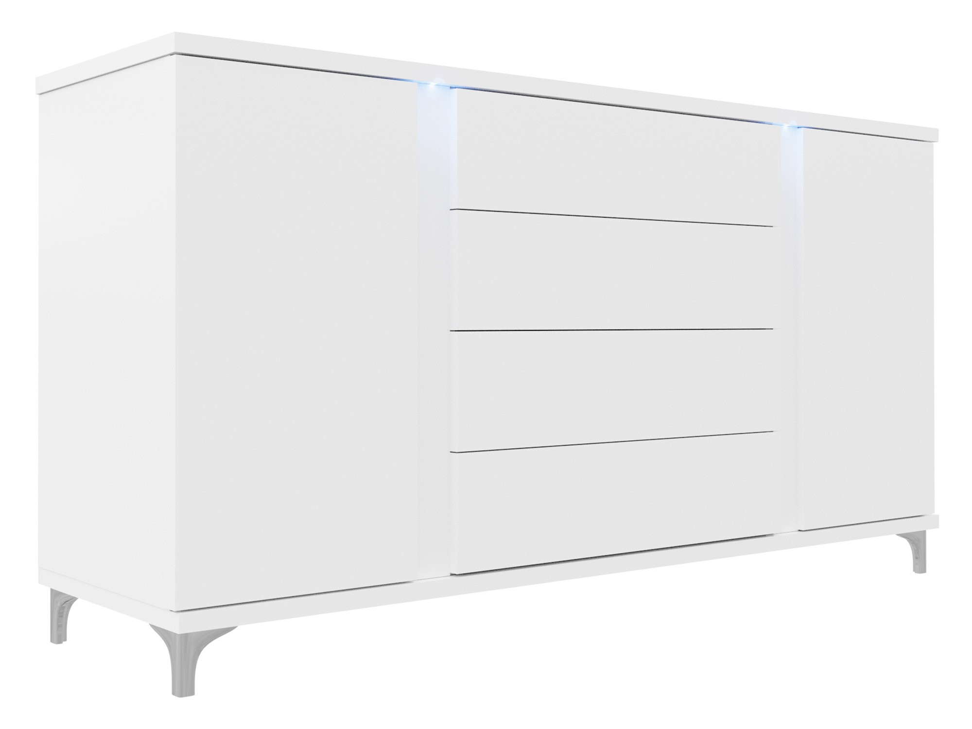 Kommode Florem (Hvid + Glansfuld hvid)