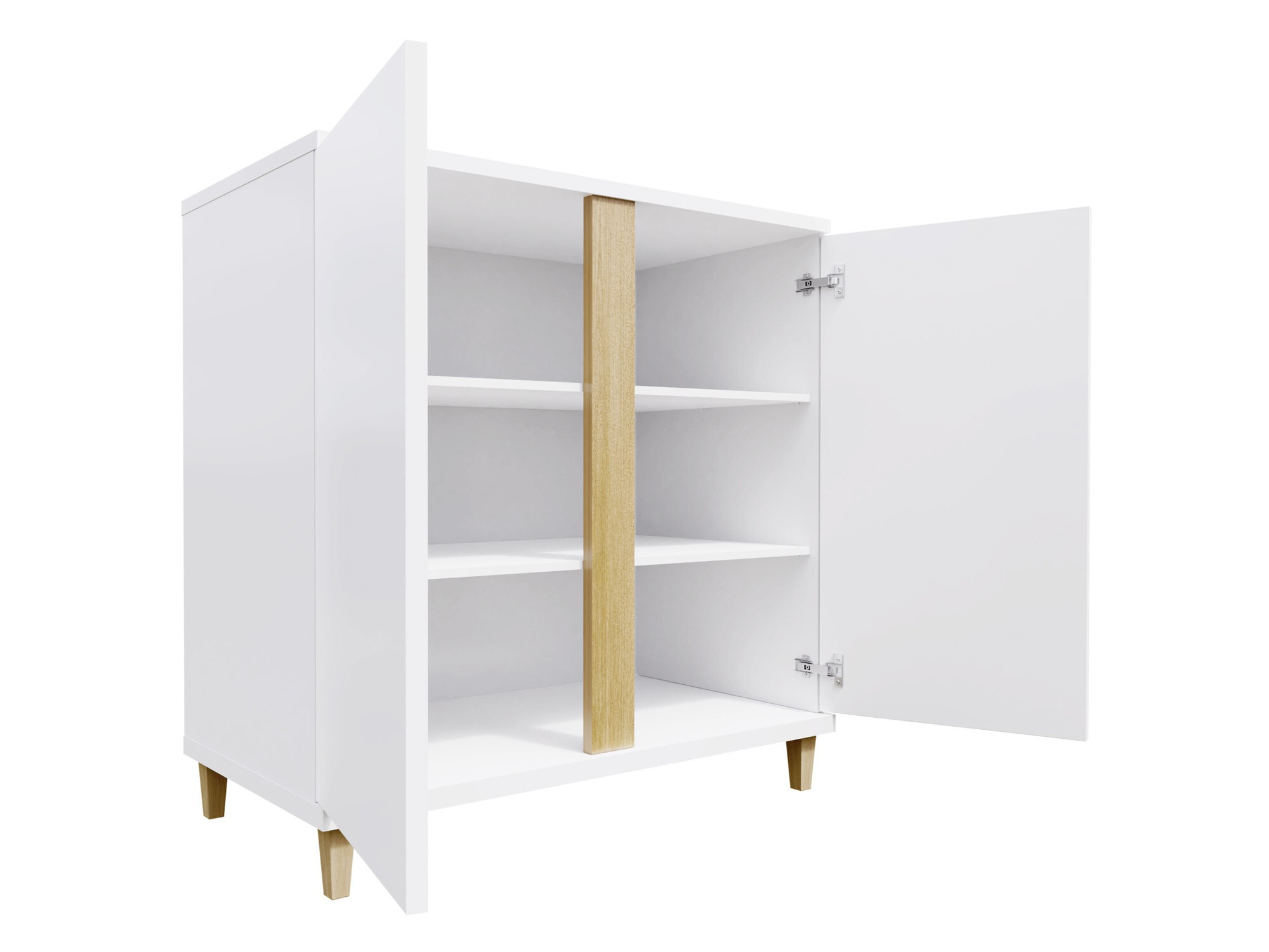 Skænk Florem II (Hvid + Glansfuld hvid + Blank sort)