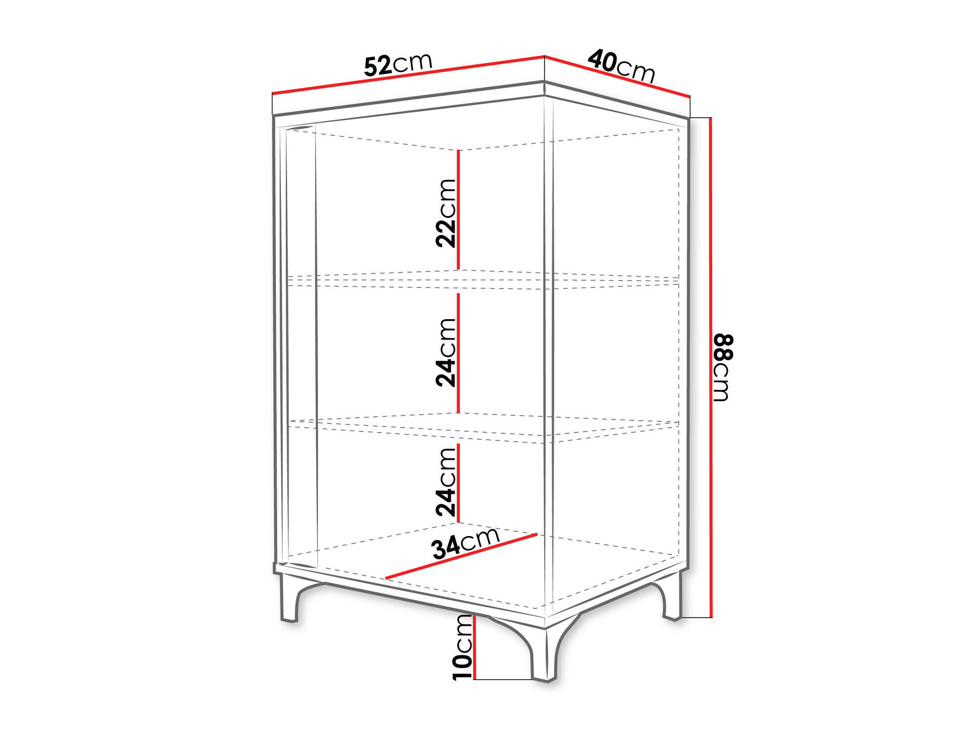 Skænk Livseri 100 (Hvid + Glansfuld hvid)