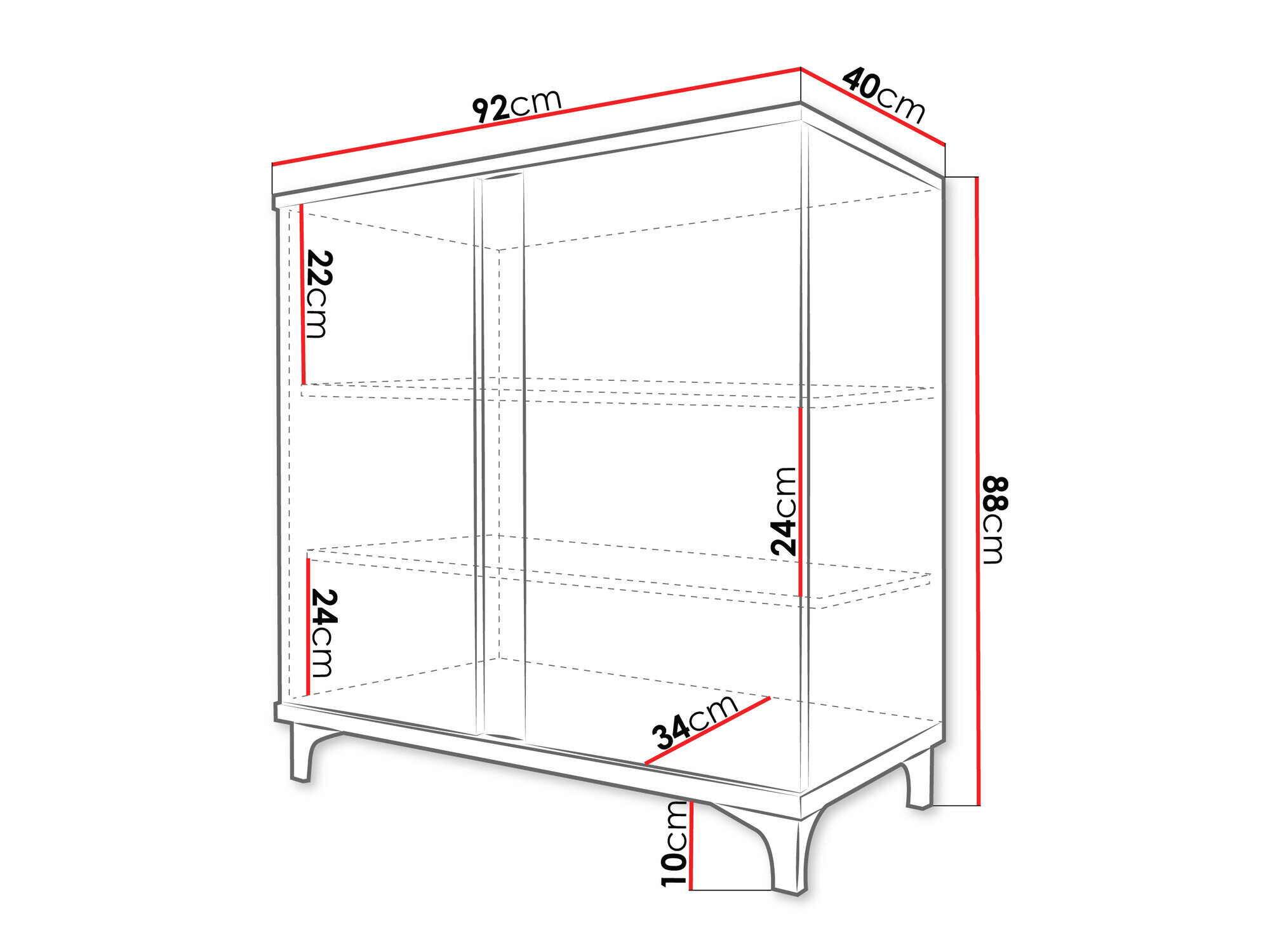 Skænk Livseri 102 (Hvid + Glansfuld hvid)