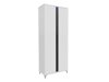 Garderobeskab Livseri 114 (Hvid + Glansfuld hvid + Blank sort)