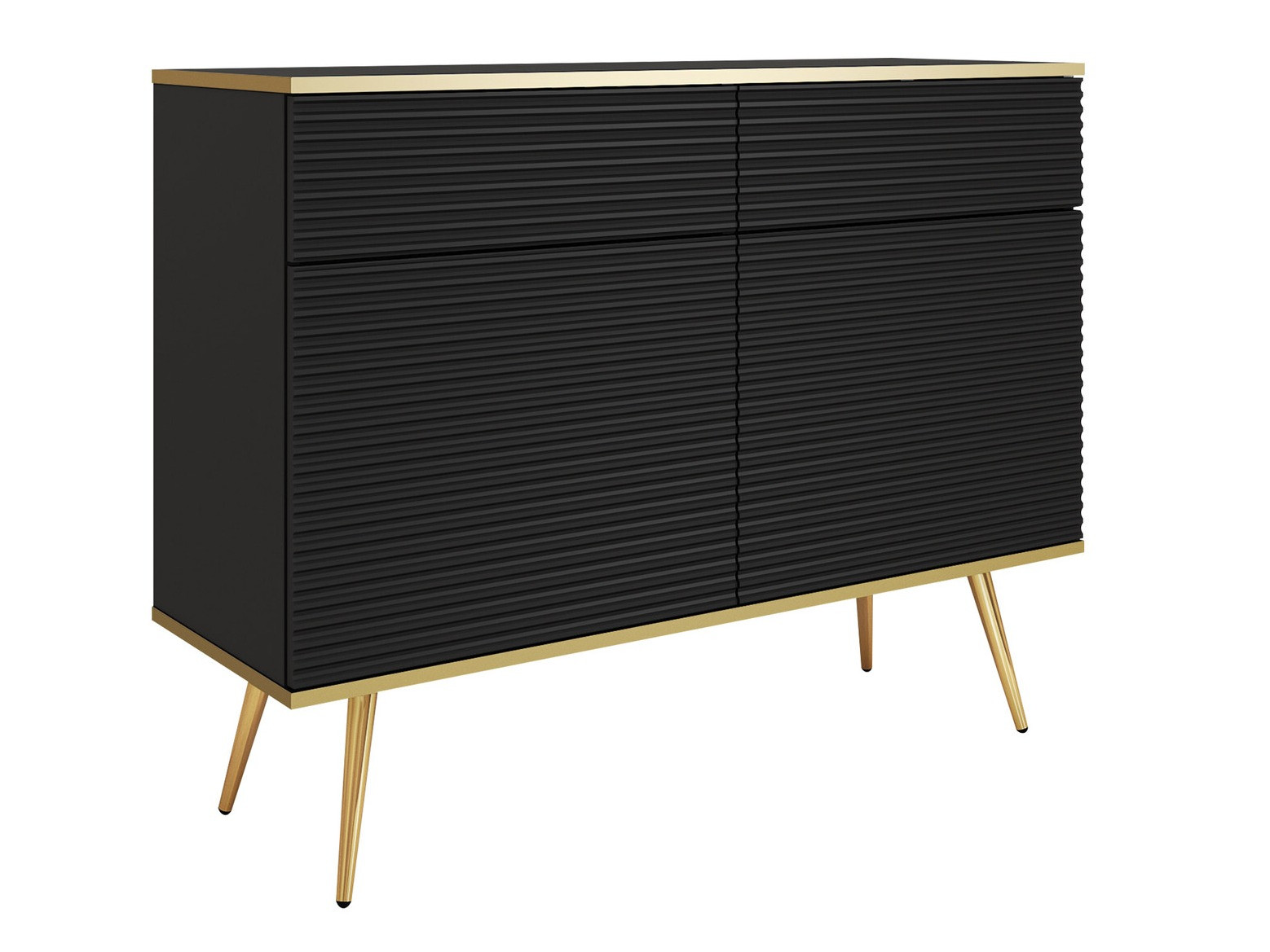 Kommode Felduno 105 (Sort + Gylden)