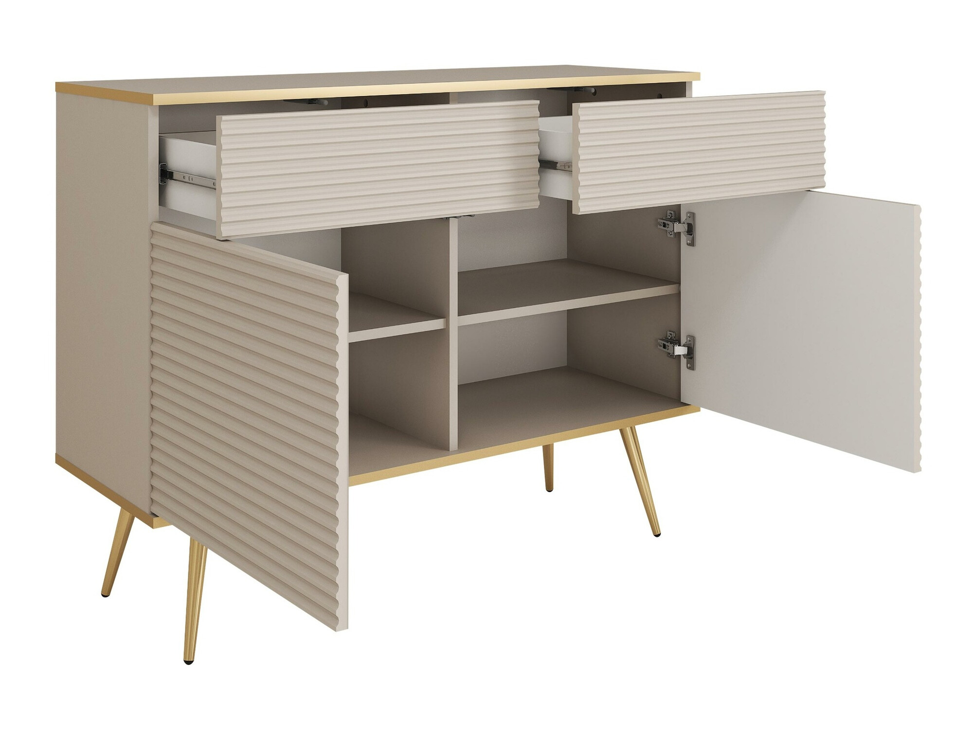 Kommode Felduno 105 (Sort + Gylden)