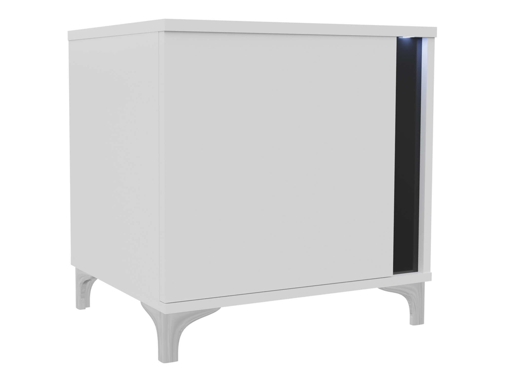 Sengebord Florem I (Hvid + Glansfuld hvid + Blank sort)