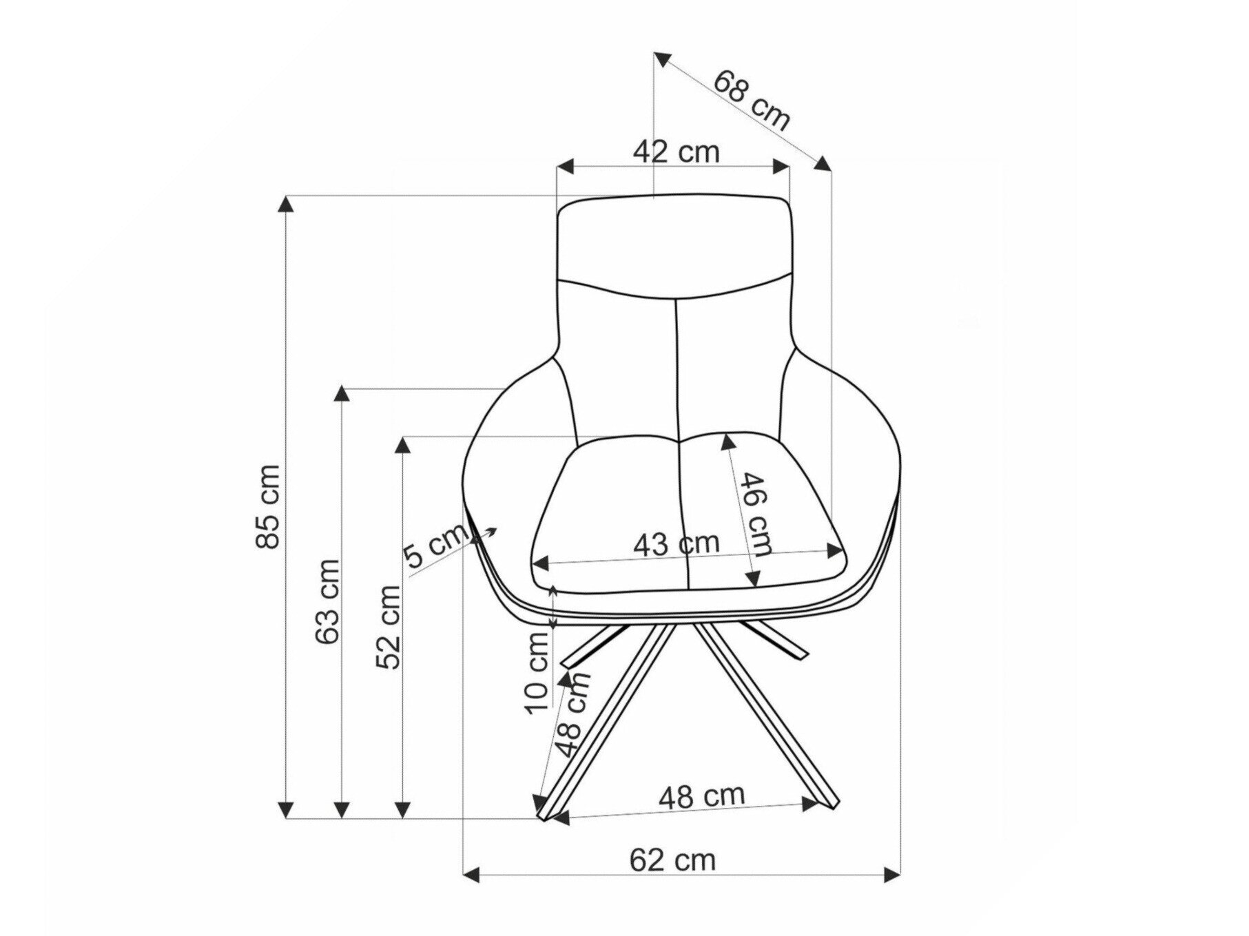 Stol Houston 1872 (Grå)
