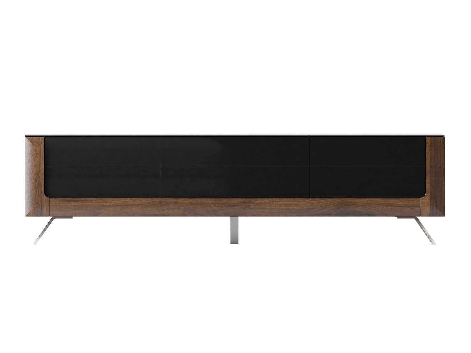 TV-bord Sovera 104 (Nød + Blank sort)