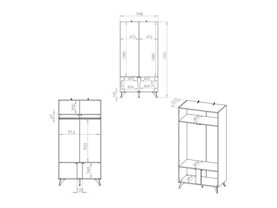 Garderobeskab Verenoa 100