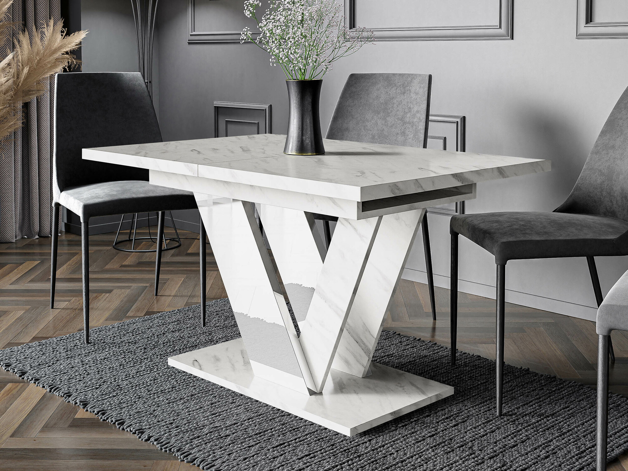 Bord Violium (Hvid marmor)