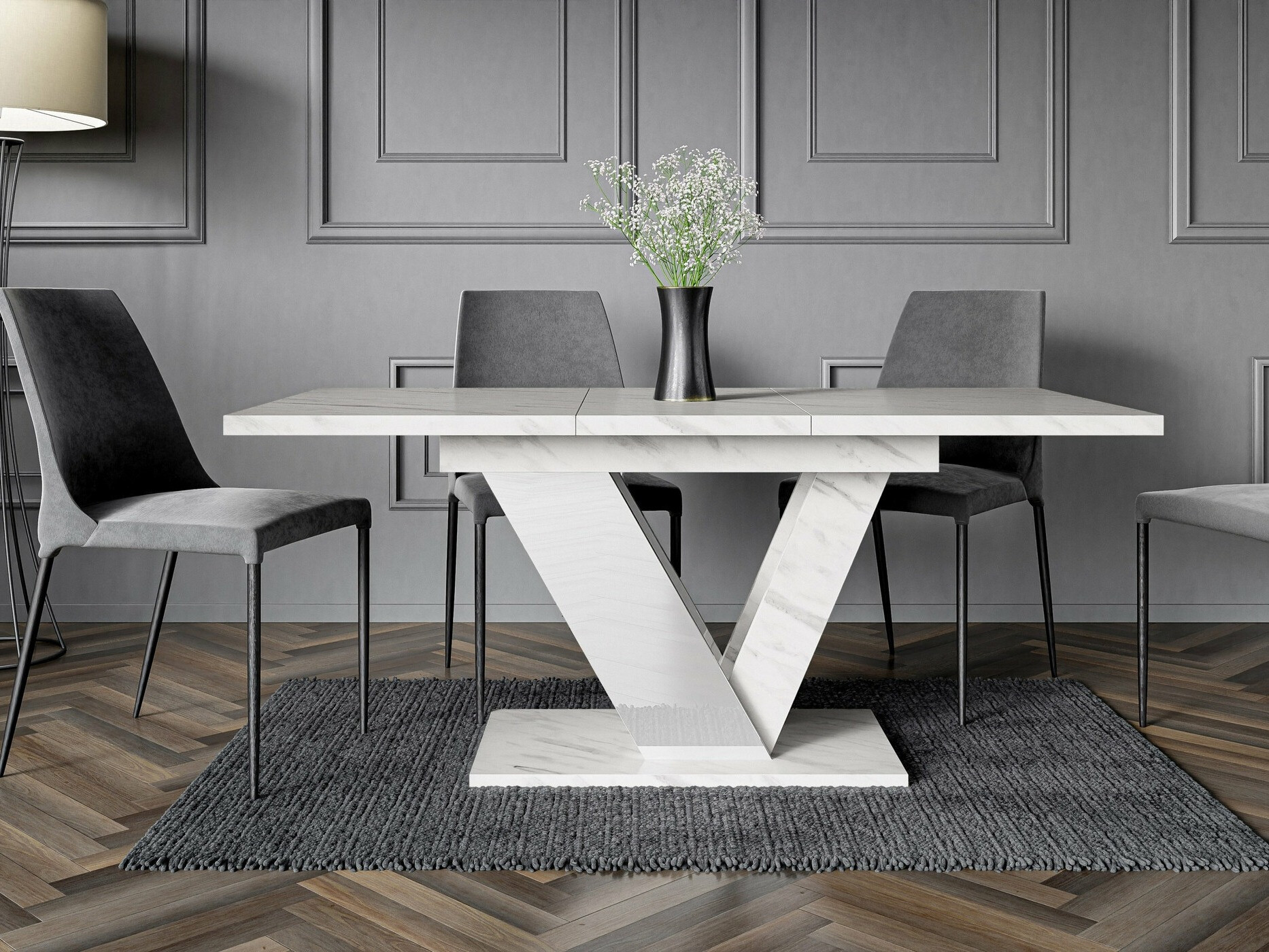 Bord Violium (Hvid marmor)