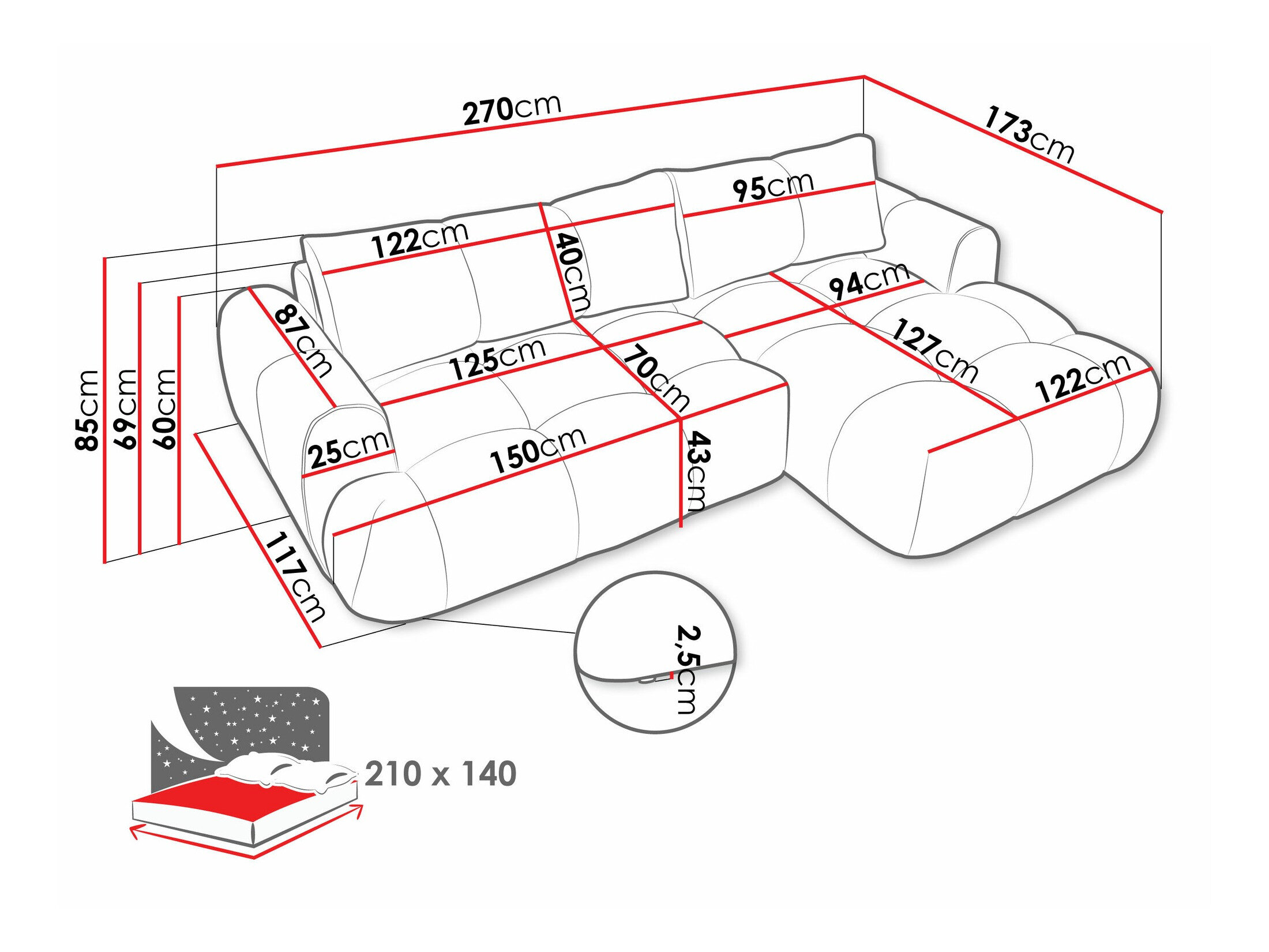 Hjørnesofa TrendyNest 109 (Now Or Never 83)