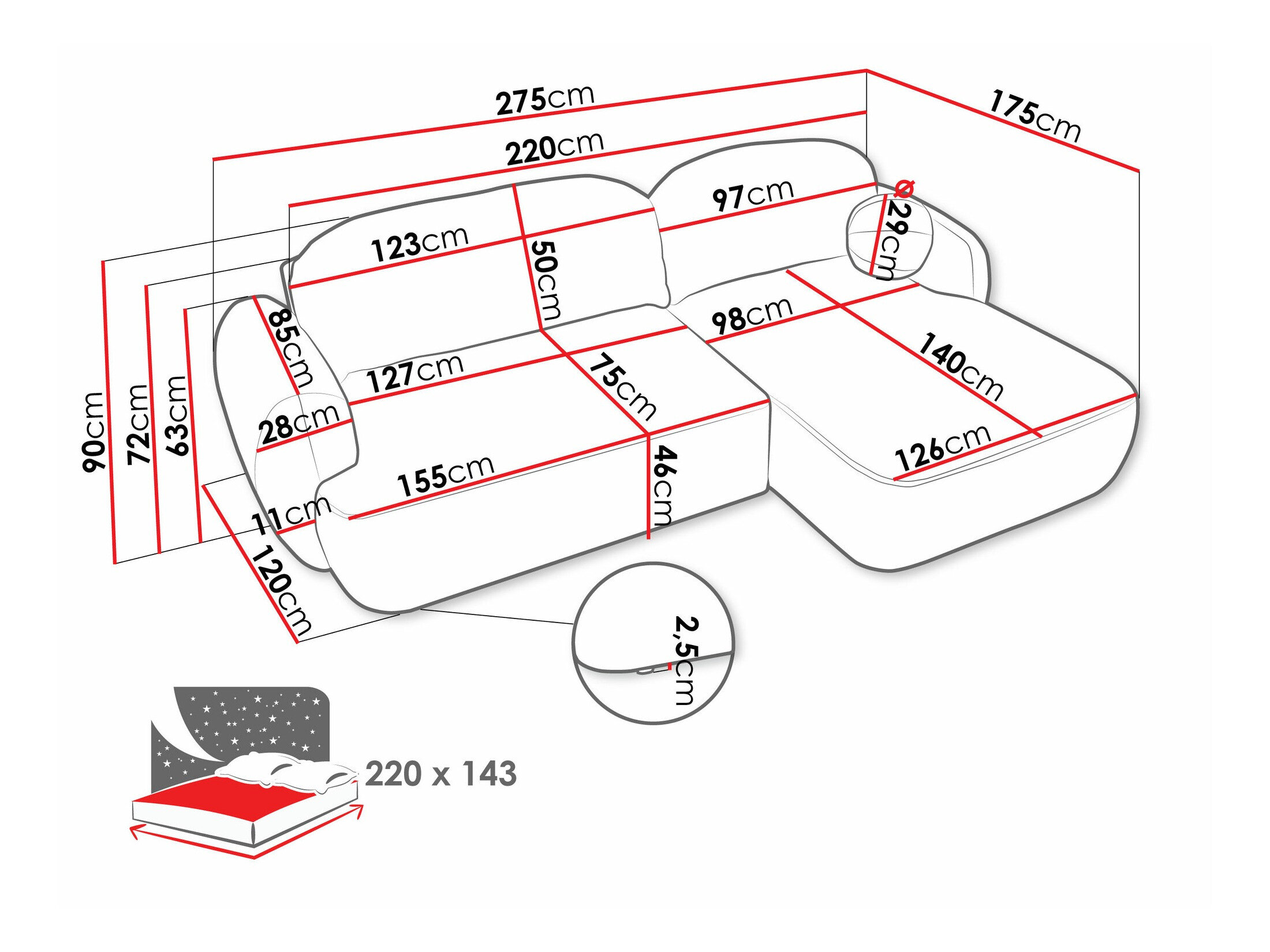 Hjørnesofa TrendyNest 110 (Now Or Never 16)