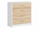 Kommode Novsore 101 (Hvid + Sonoma eg)