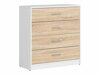 Kommode Novsore 101 (Hvid + Sonoma eg)