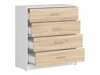 Kommode Novsore 101 (Hvid + Sonoma eg)