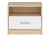 Sengebord Novsore 102 (Hvid + Sonoma eg)
