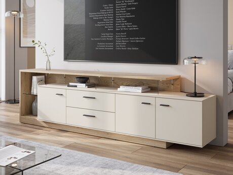 TV-bord Ontario 138 (Sonoma eg + Kashmir)