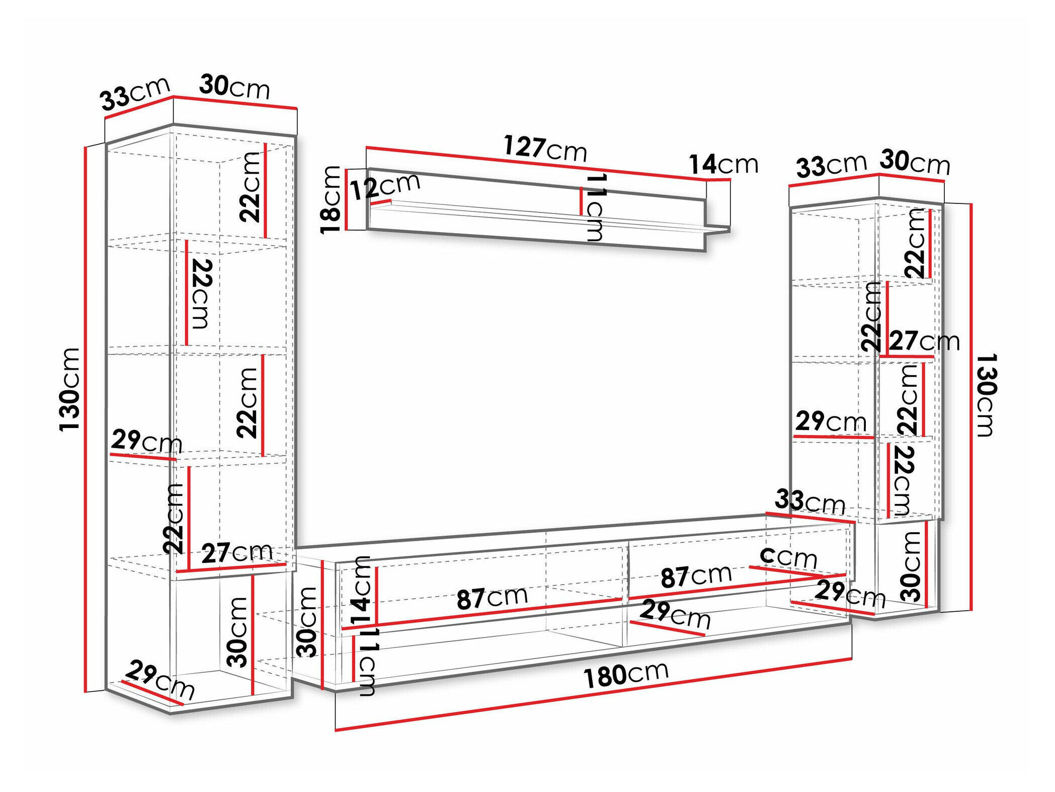 Stuemøbelsæt Sarasota 176 (Grafit)