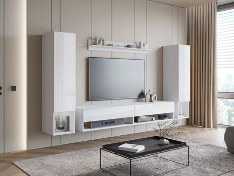 Stuemøbelsæt Sarasota 176 (Hvid + Glansfuld hvid)