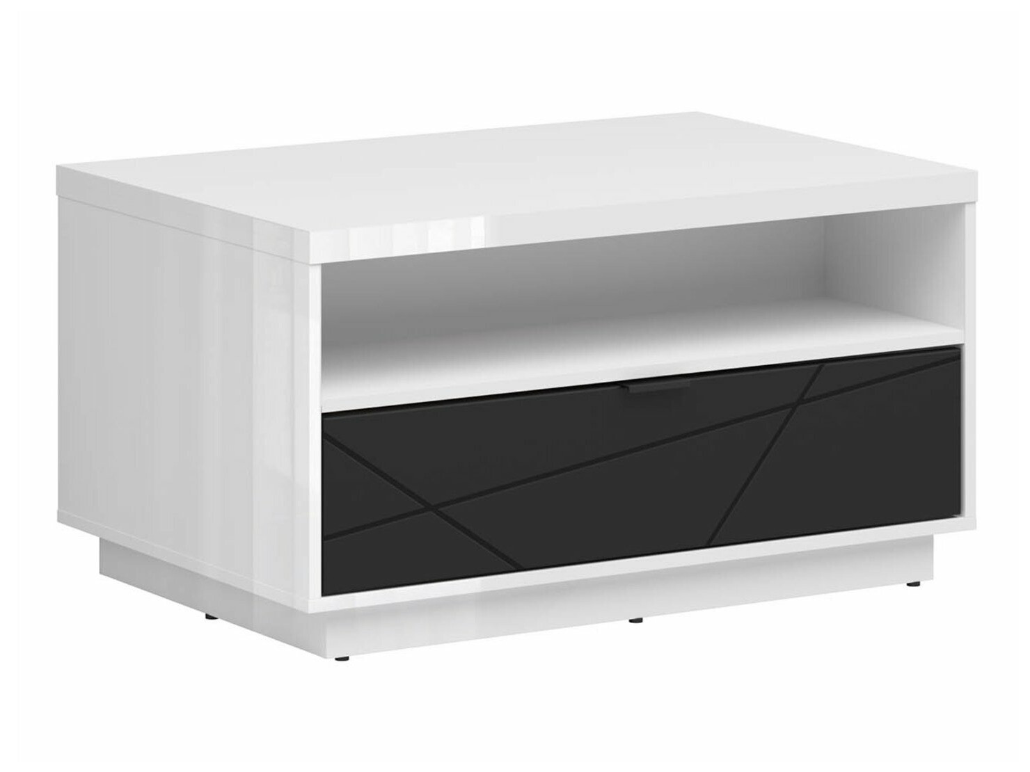 Sofabord Fivale 117 (Hvid + Mat sort)