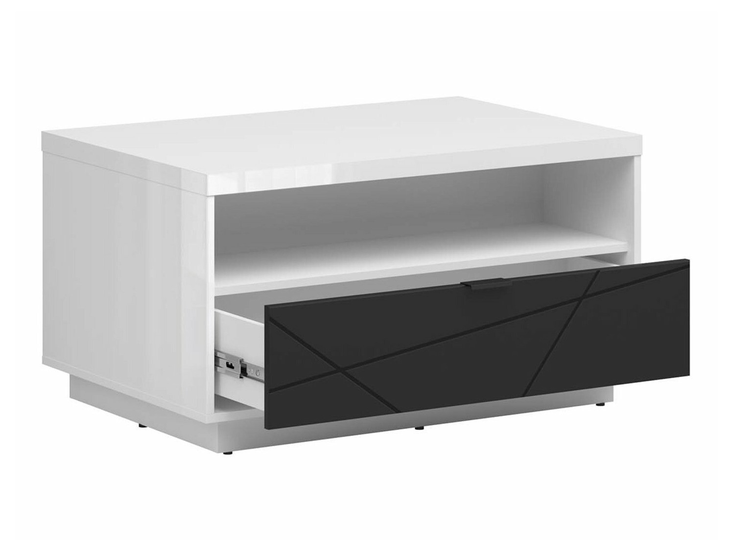 Sofabord Fivale 117 (Hvid + Mat sort)