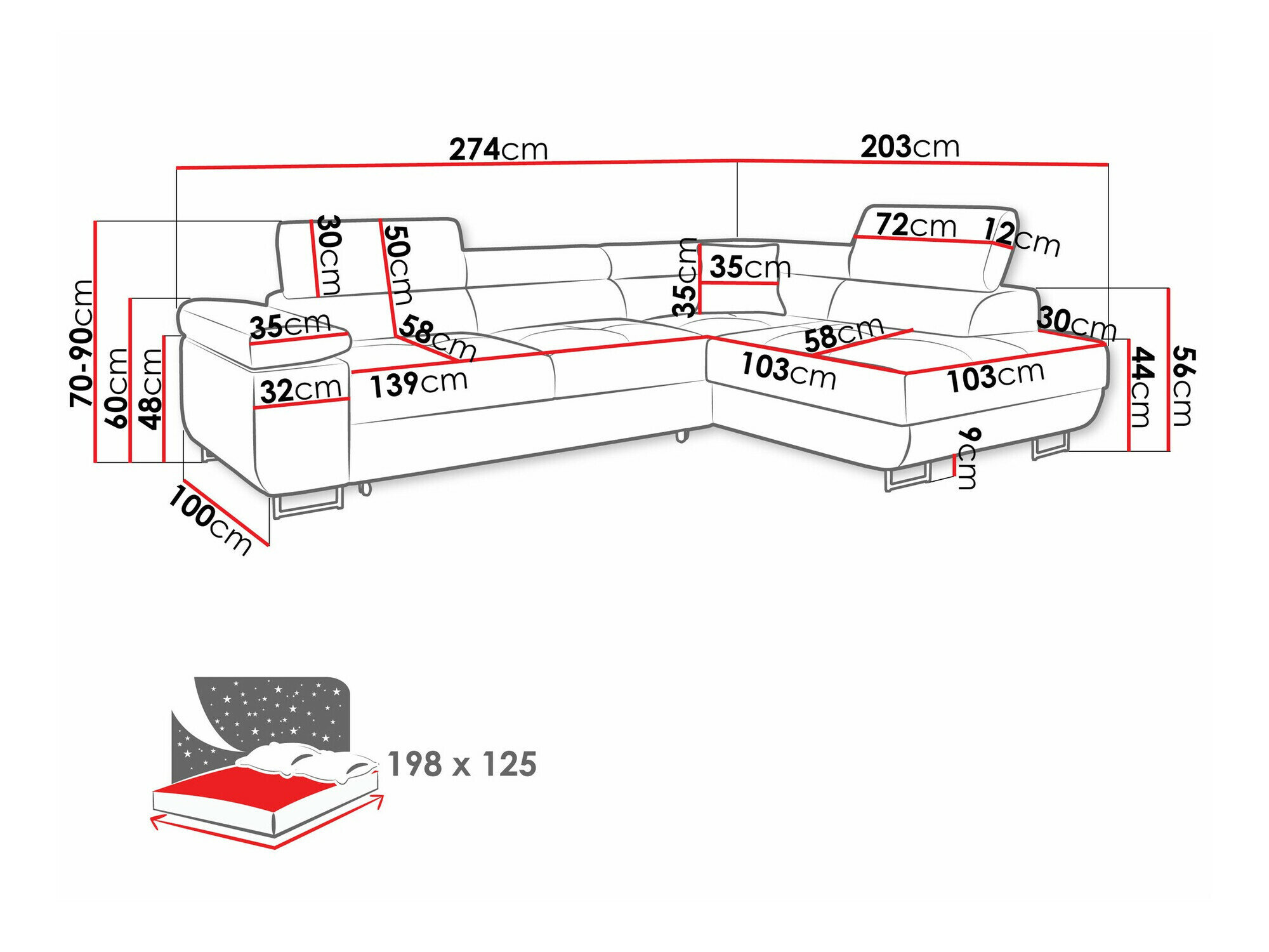 Hjørnesofa Comfivo Eliferu 100 (Manila 26)