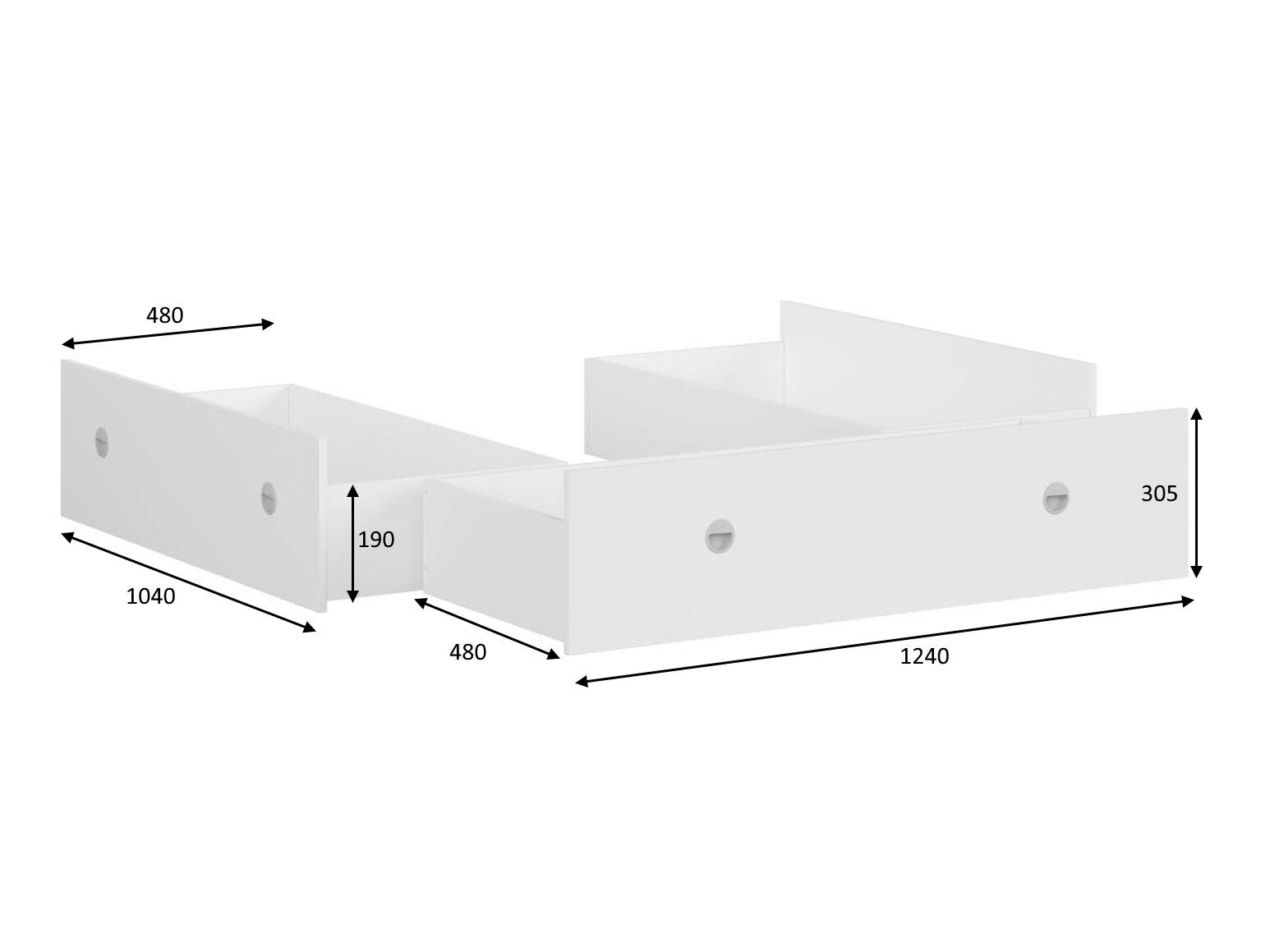Sengekasse Novsore 131 (Kloster eg) (3 stk.)