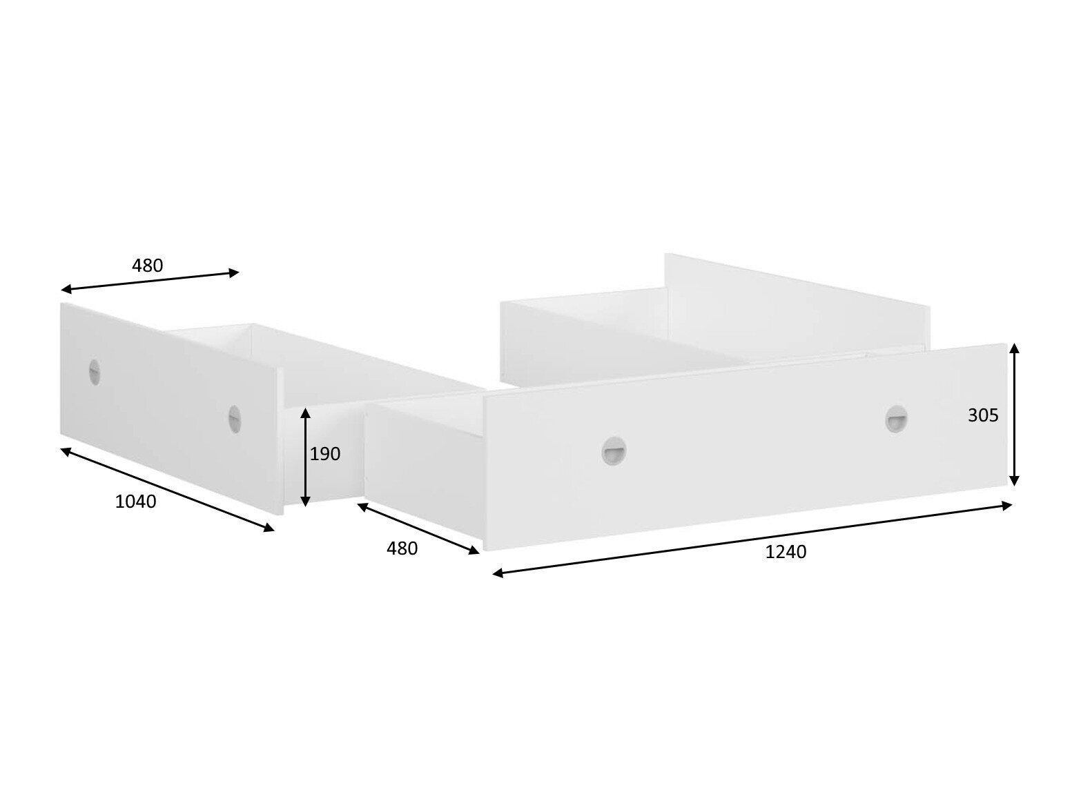 Sengekasse Novsore 131 (Sonoma eg) (3 stk.)