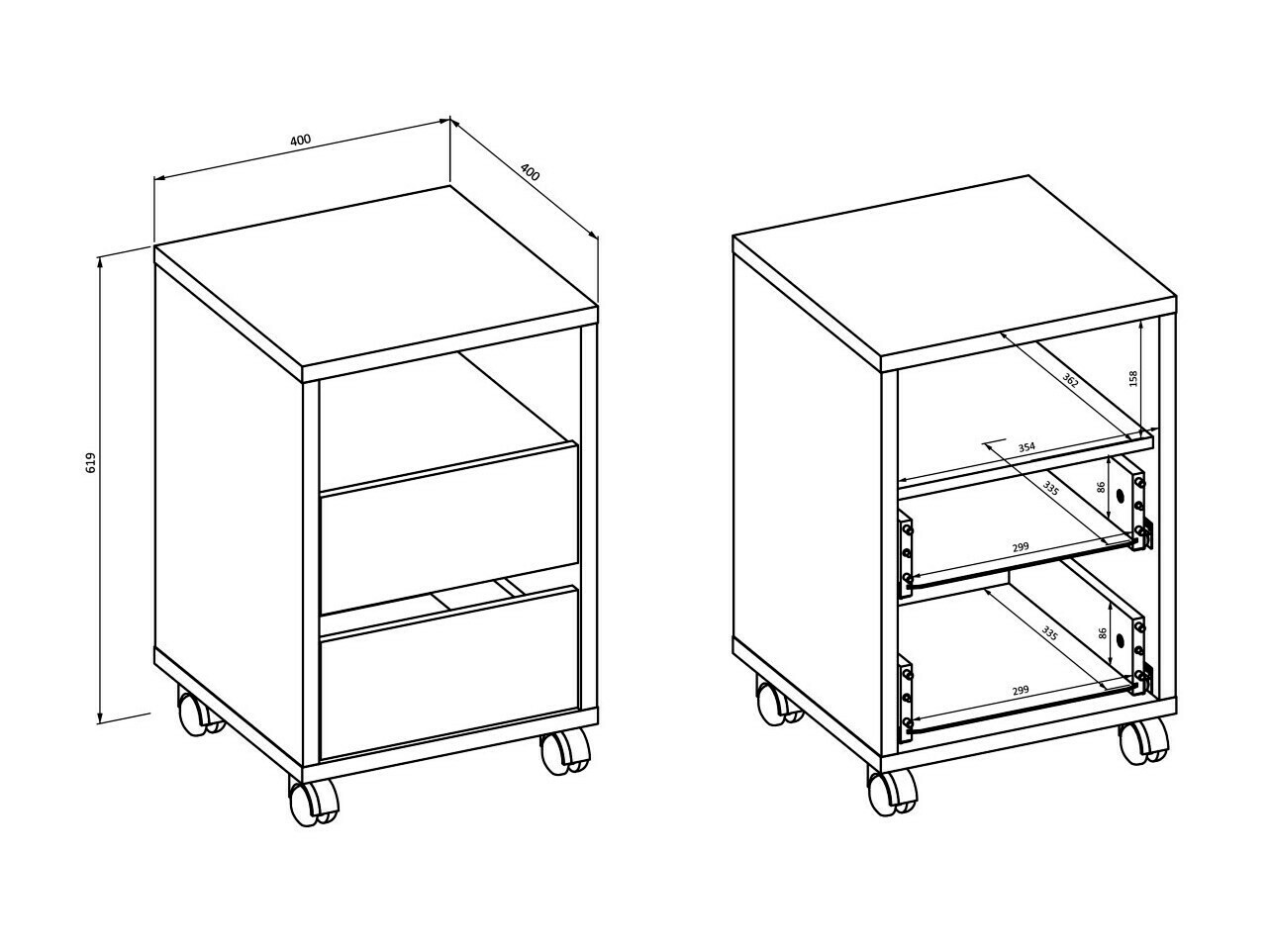 Skrivebord Austin 347 (Hvid)