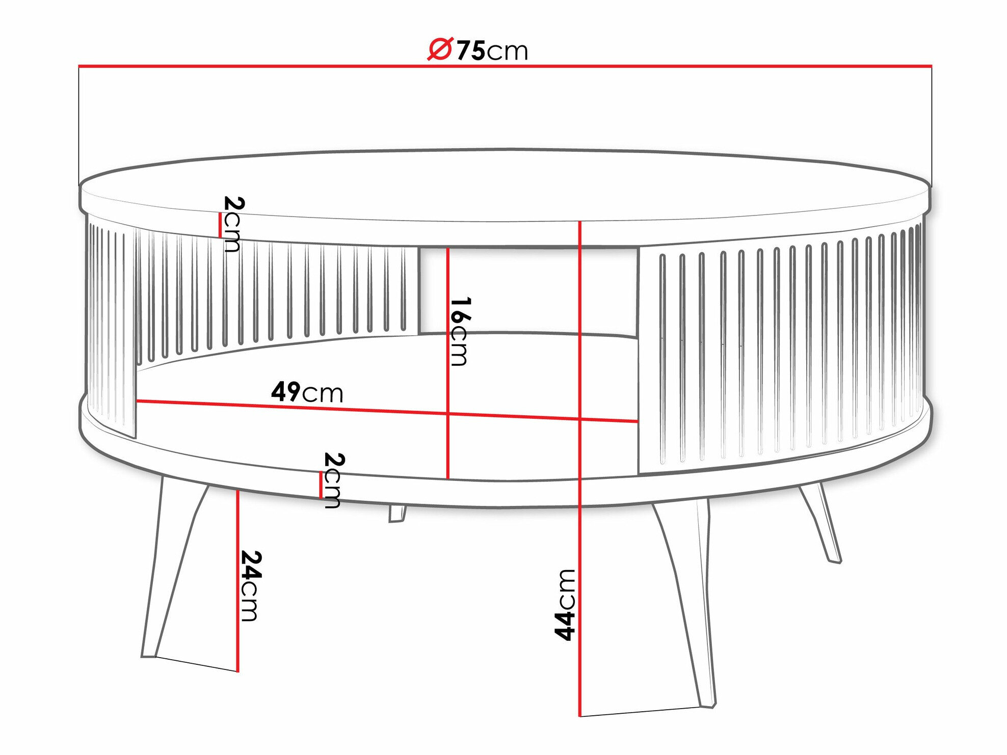 Sofabord Sordore 104 (Lyserød + Hvid marmor)