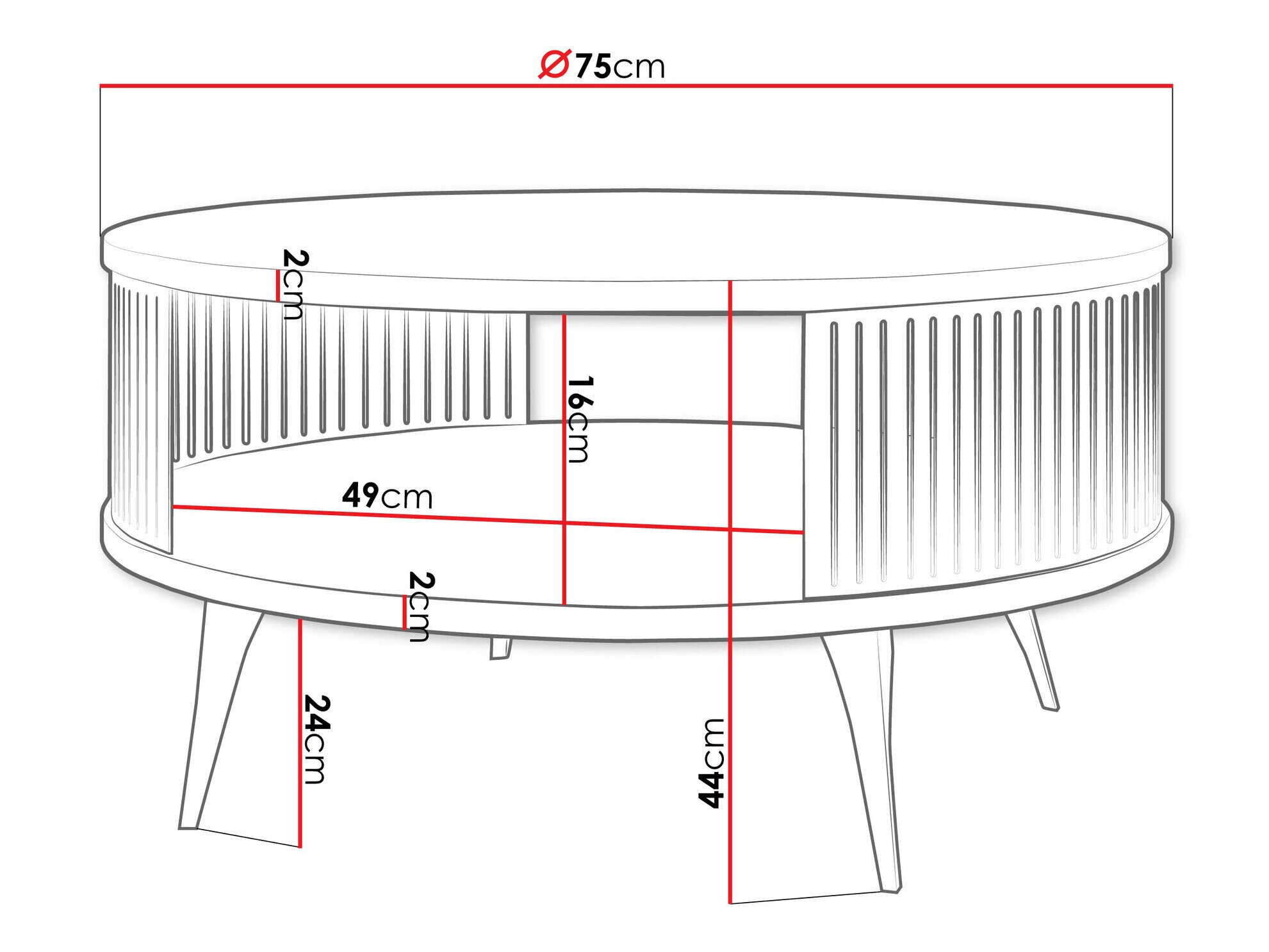 Sofabord Sordore 104 (Lyserød + Hvid)