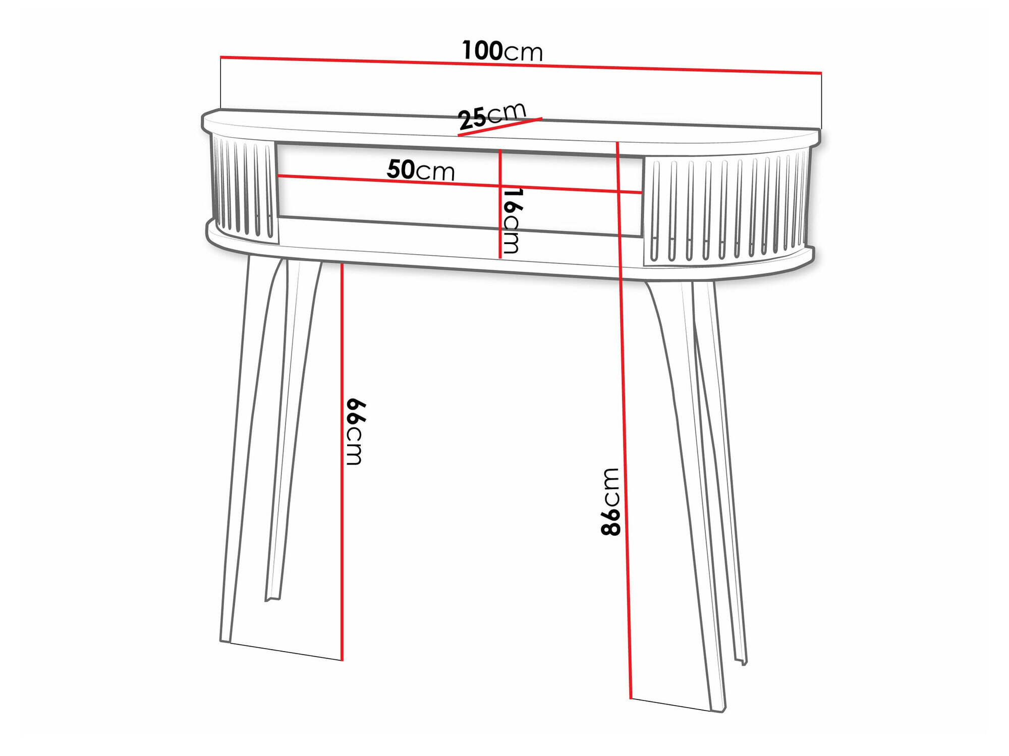 Konsolbord Sordore 113 (Lyserød + Hvid)