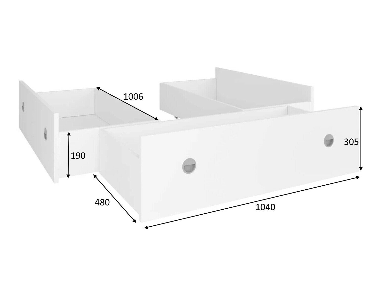 Sengekasse Novsore 129 (Mørk eg) (3 stk.)
