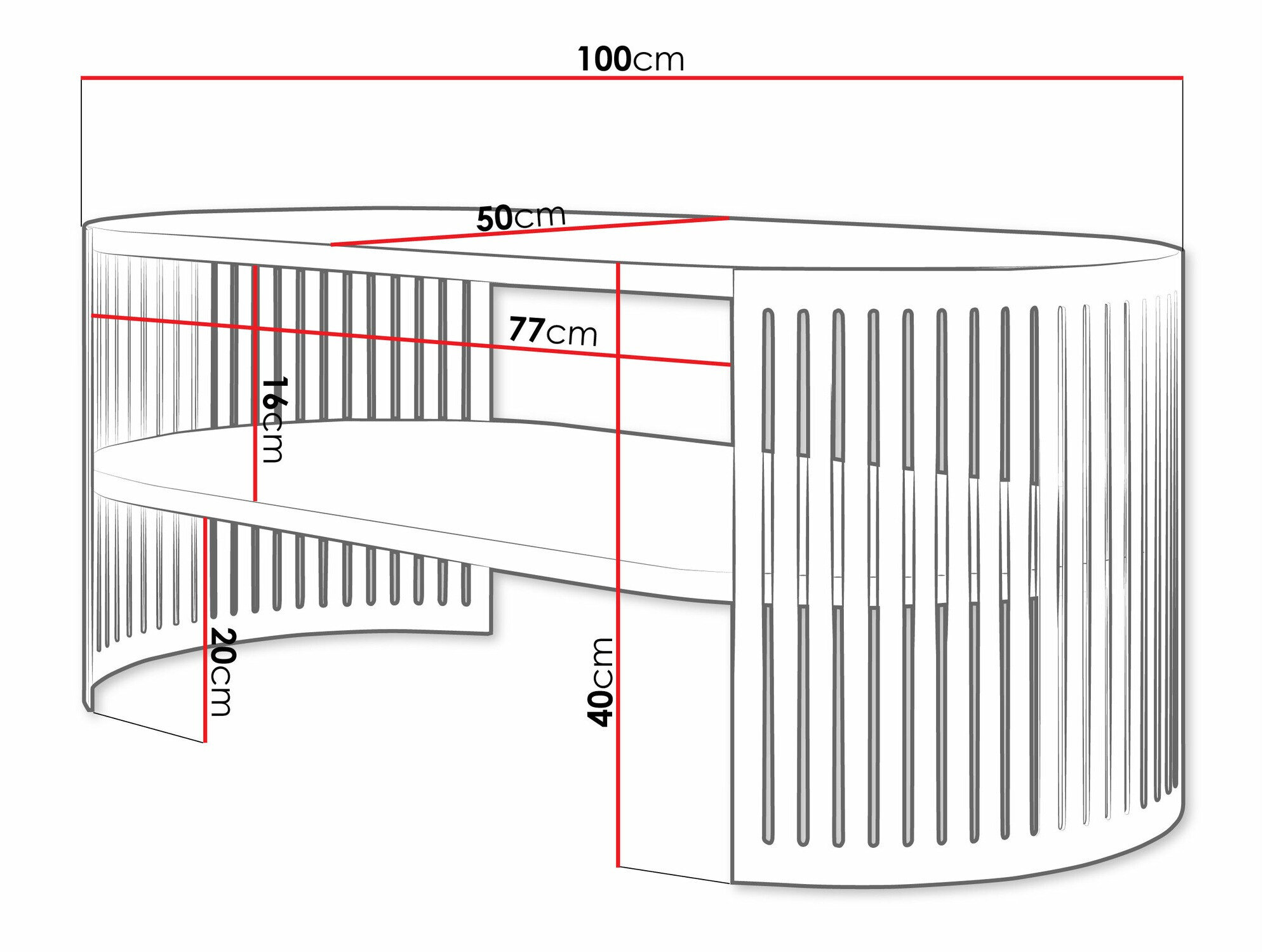 Sofabord Sordore 115 (Sort + Grafit)