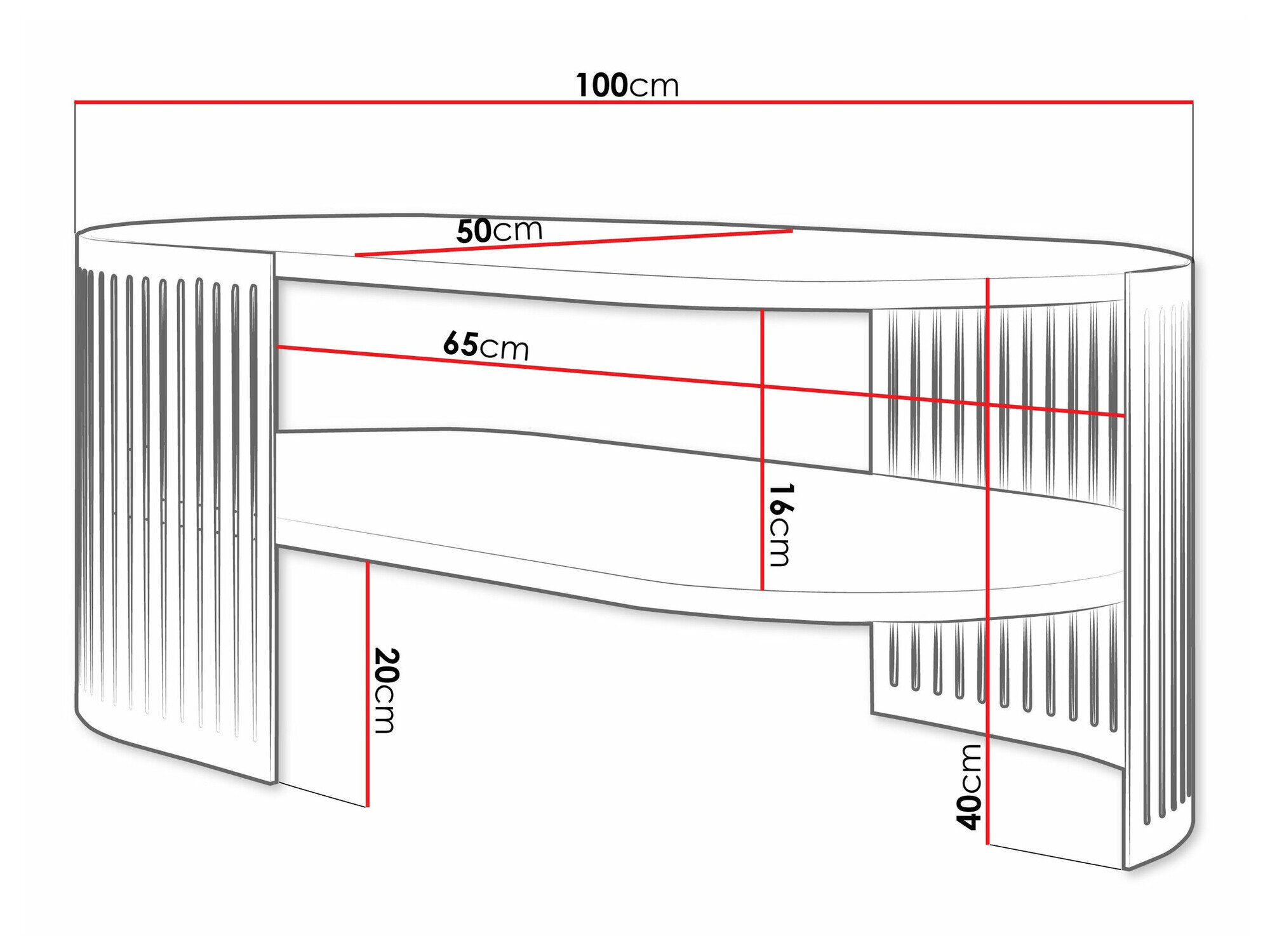 Sofabord Sordore 118 (Sort + Sort marmor)