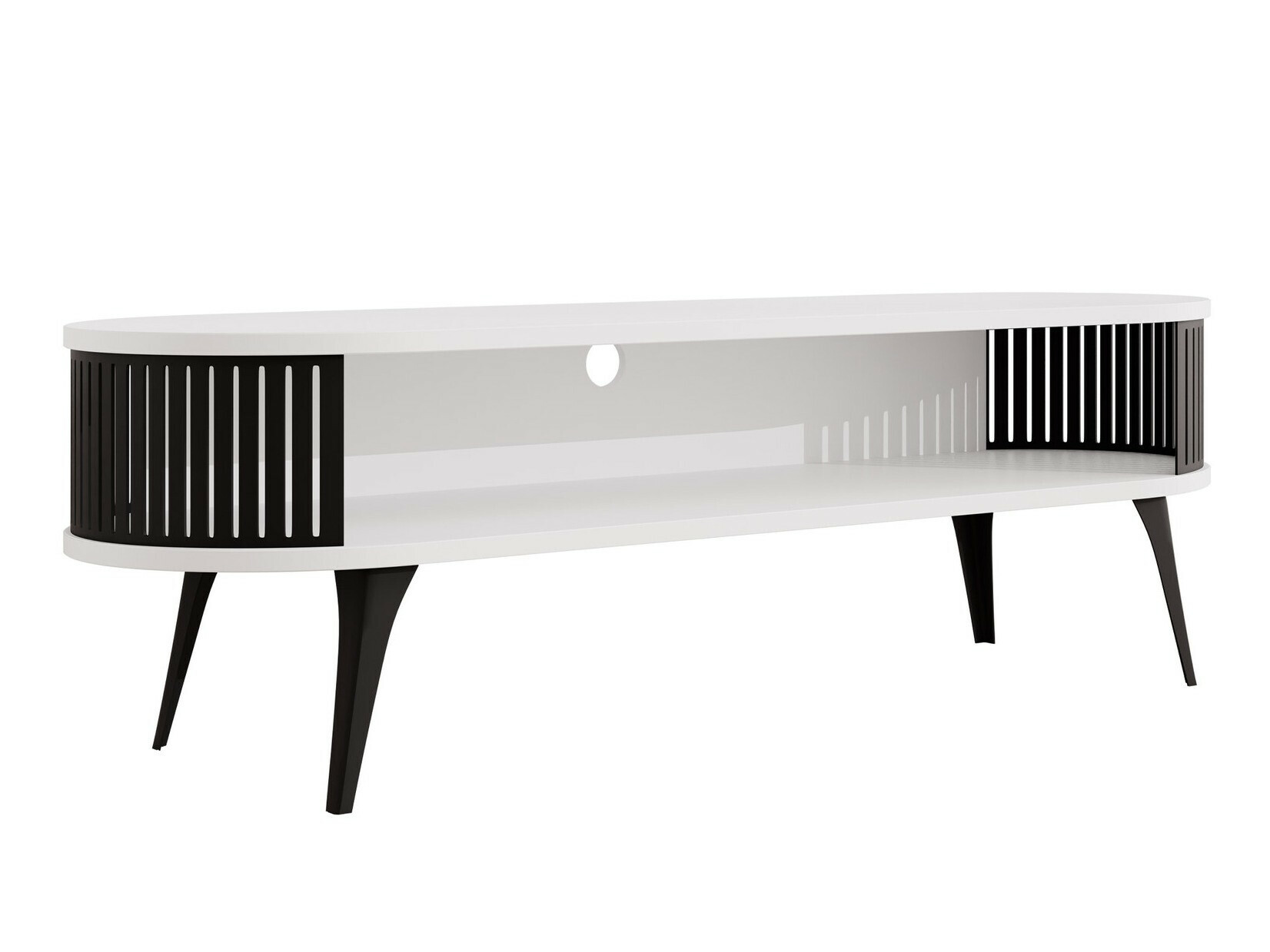 TV-bord Vitum (Sort + Hvid)