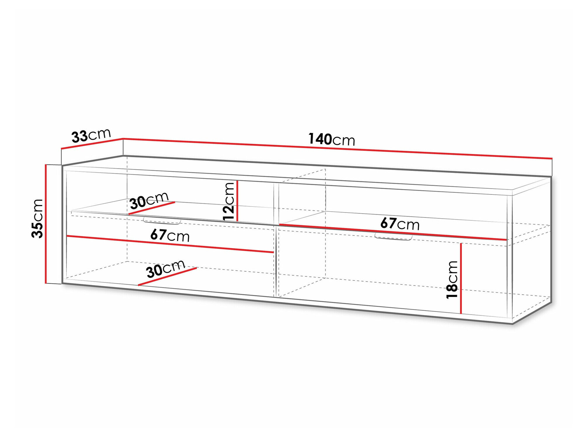 TV-bord Hamilton 102 (Hvid)