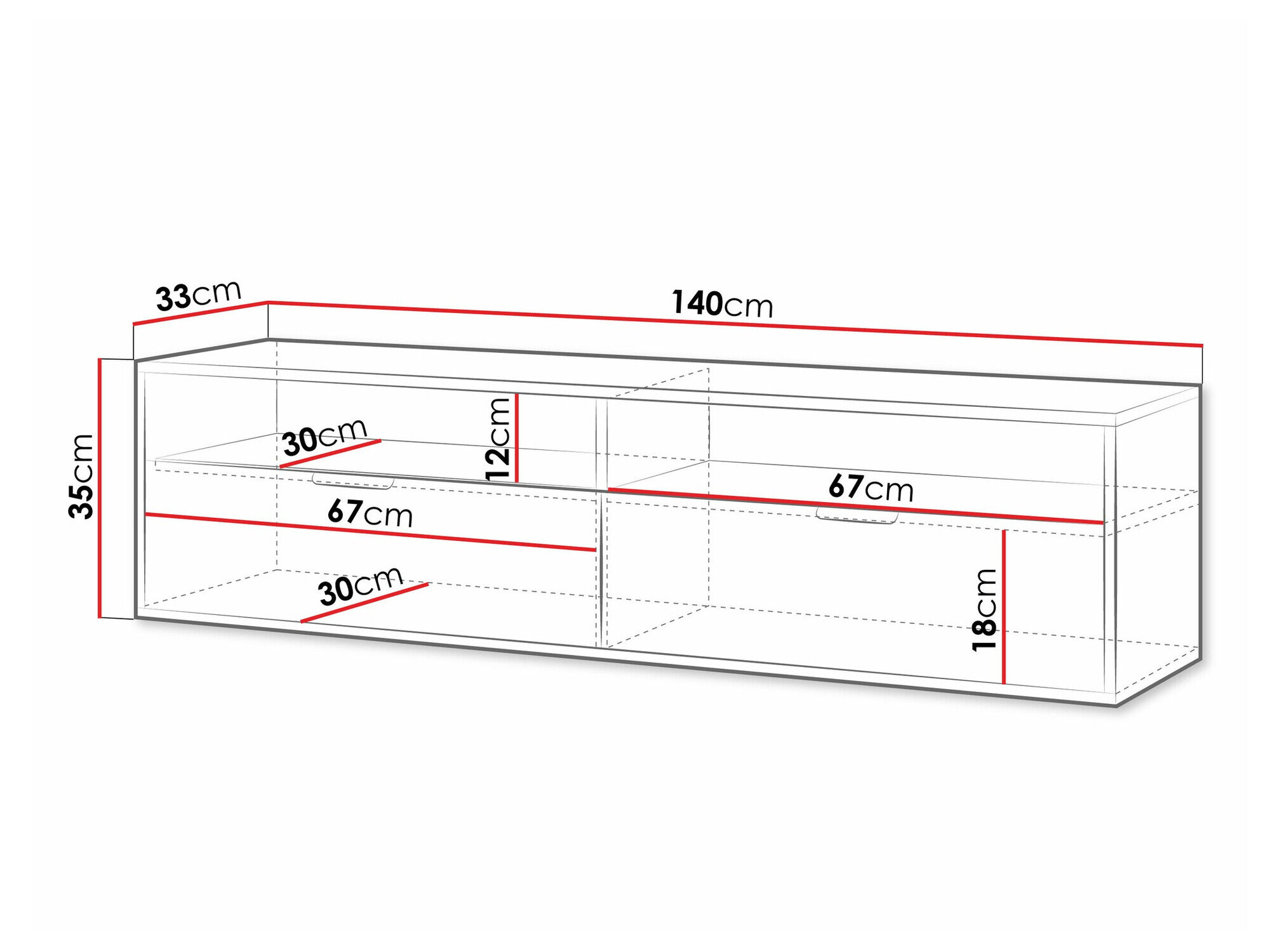 TV-bord Hamilton 102 (Sort)